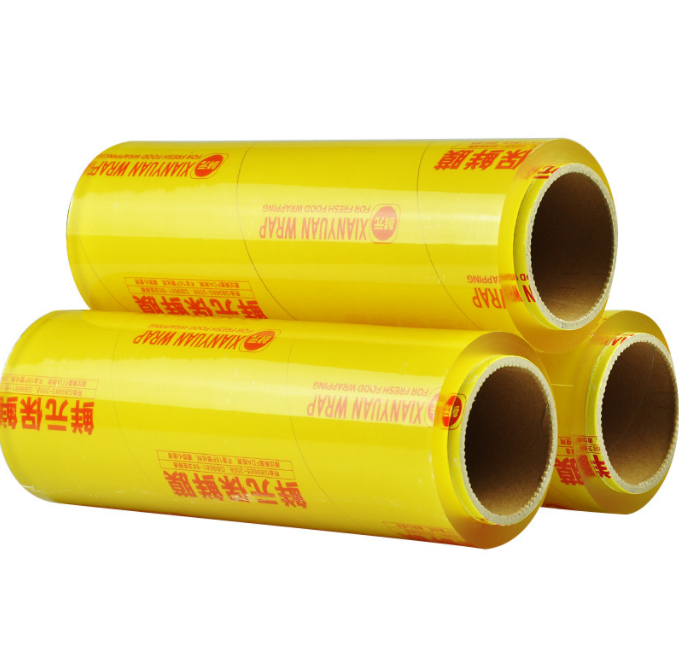 PVC stretch film for food jumbo roll plastic stretch film food wrap cling film supermarket packing food