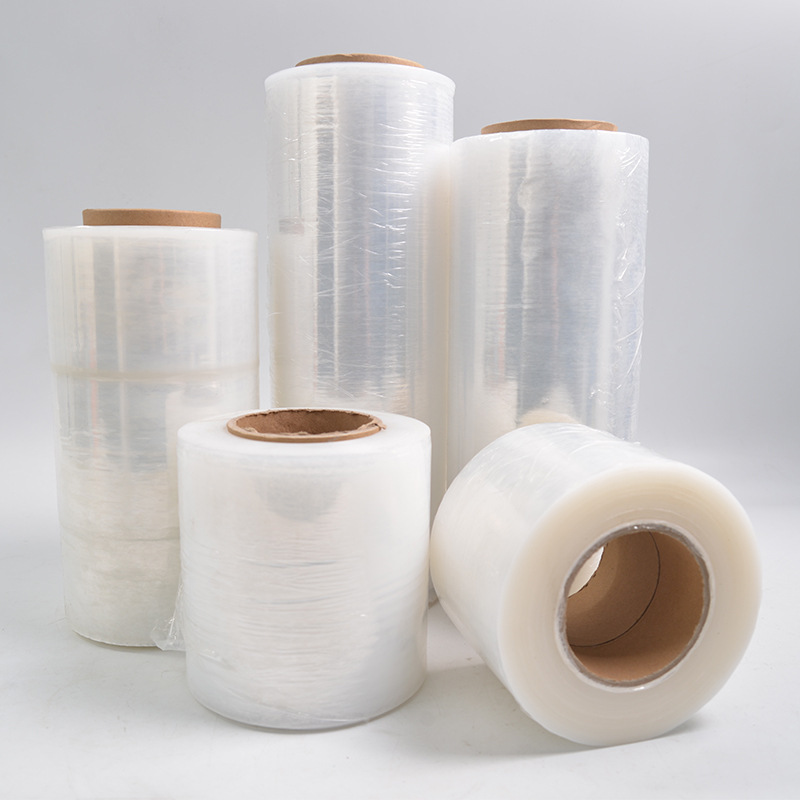 wrap film adhesive lldpe roll hand stretch film  Transparent Plastic Stretch Pe Cling Film