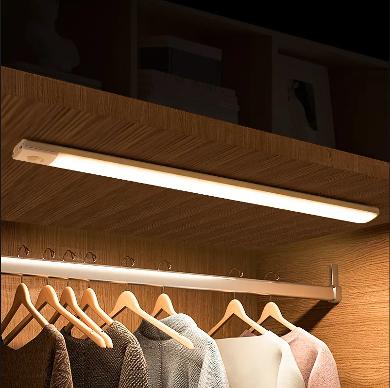 Rechargeable Motion Sensor Light Bed Lamp LED Under Cabinet Night Light For Closet Stairs Kitchen