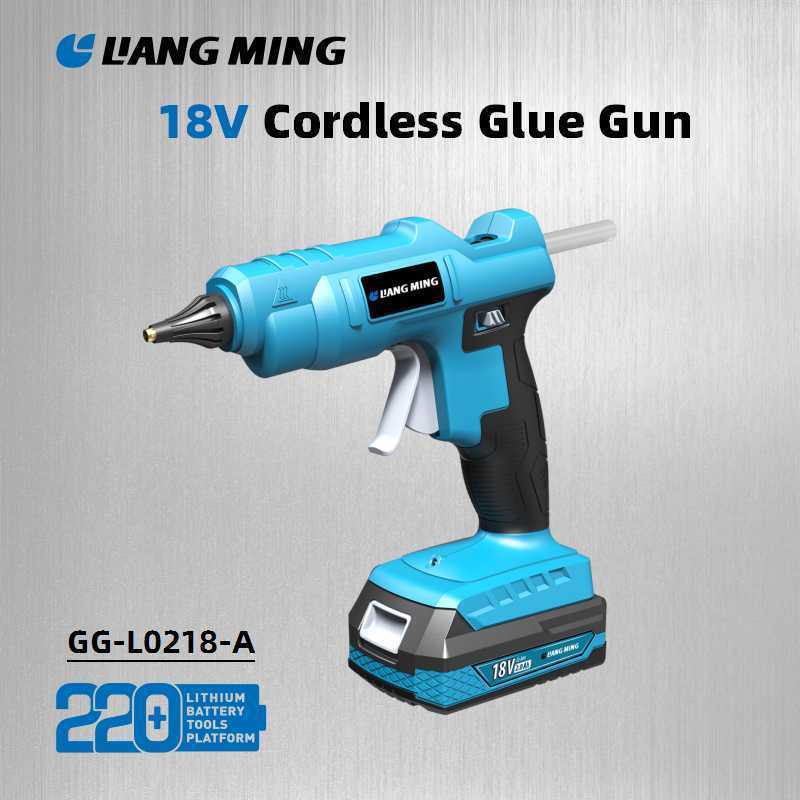 18V/20V Li-ion Cordless glue gun /Heating gun for packing  /GG-L0218-A HOT melt glue gun with 11mm glue stick