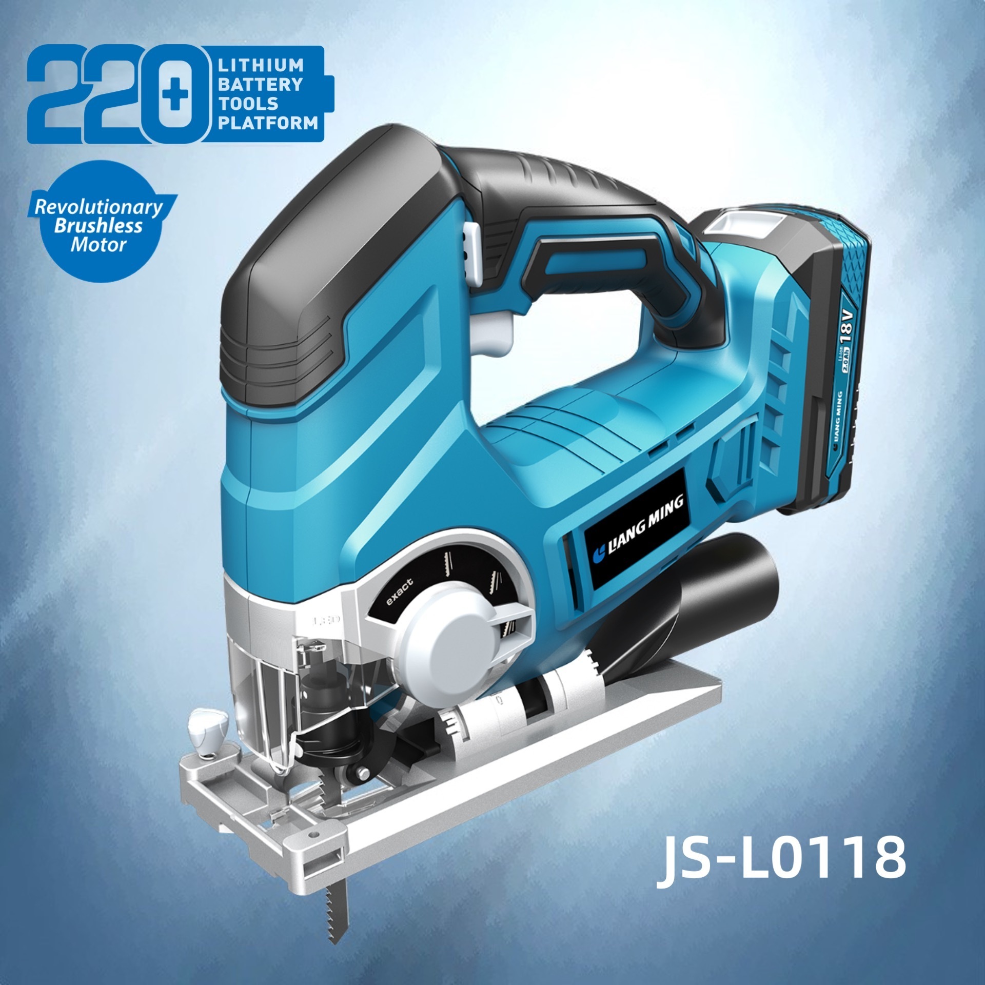 18V Lithium Battery Cordless Electric OEM Jig Saw for Wood Metal Cutting with LED Work-light JS-L0118