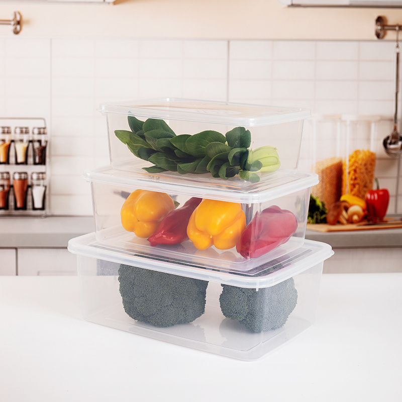 Airtight Food Container BPA-Free Plastic Storage Box For Kitchen Refrigerator Storage Bins With Lid