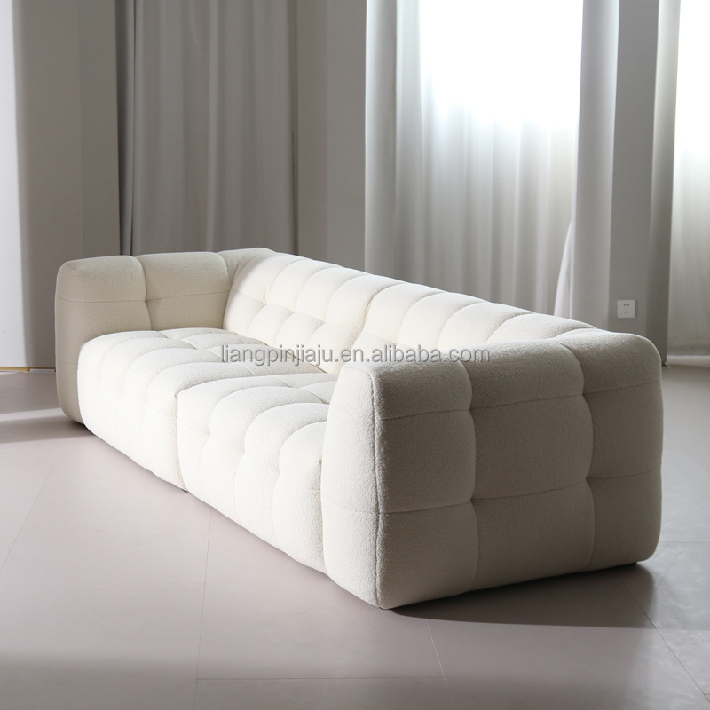 High quality cream marshmallow sofa set modern living room sofa Nordic Lounge simple design sofa