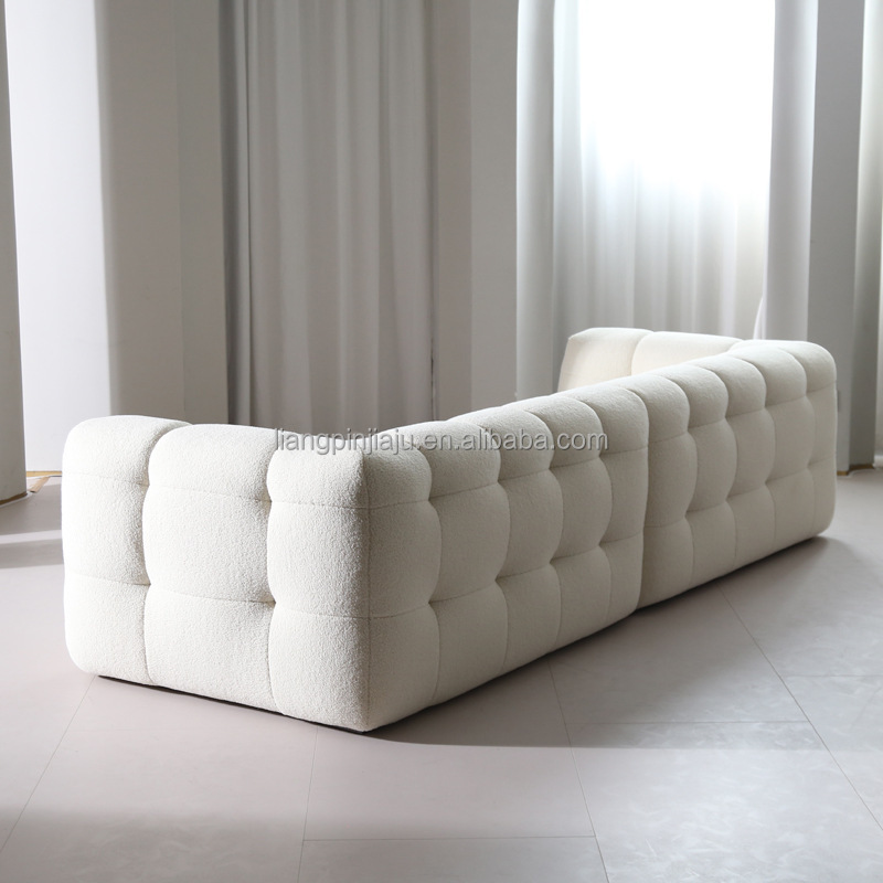 High quality cream marshmallow sofa set modern living room sofa Nordic Lounge simple design sofa