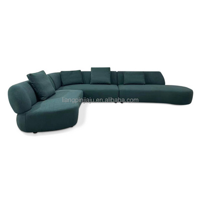 creative modular designer curved sofa corner fabric sofa for living room lazy recliner sofa set