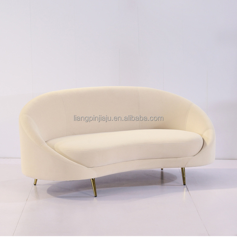 hi quality nordic fabric curved round sofa booth 3 seater sofa recliner lounge chair sofa set