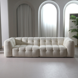 High quality cream marshmallow sofa set modern living room sofa Nordic Lounge simple design sofa