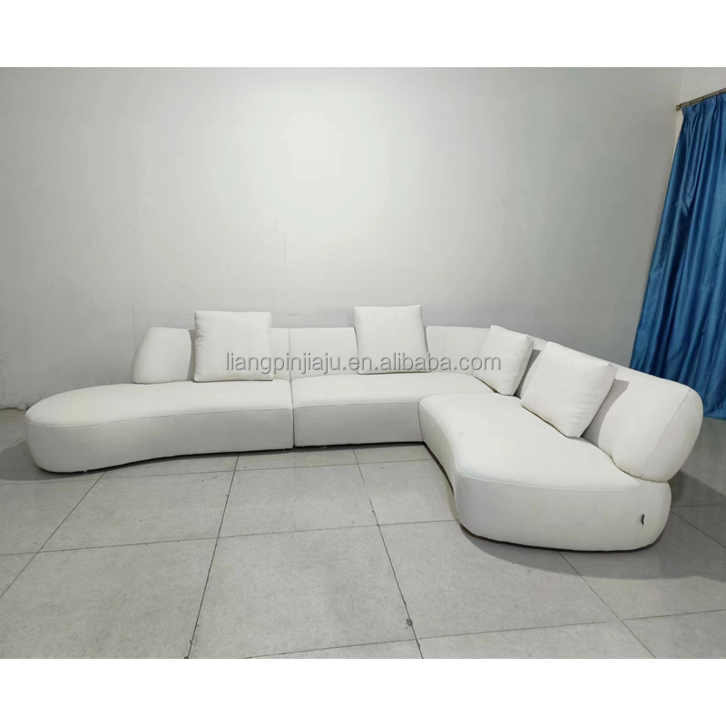 creative modular designer curved sofa corner fabric sofa for living room lazy recliner sofa set