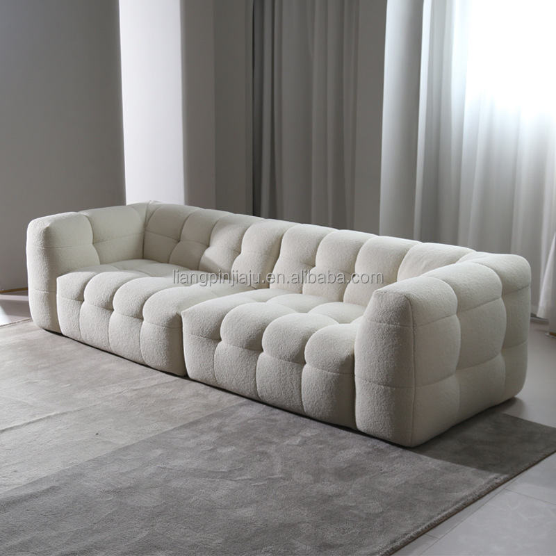 High quality cream marshmallow sofa set modern living room sofa Nordic Lounge simple design sofa