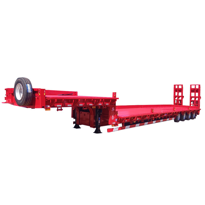 Selling Custom 3 axles 4 axles Flatbed Truck Trailer 40 Feet 20 Ft 50 Ton Car Carrier Semi Trailer