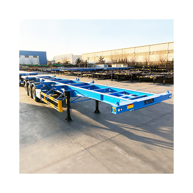 Manufacturer China 40 Feet 20 Ft 50 Ton 60 80 100 Ton Equipment Trailer Skeleton Semi Trailer