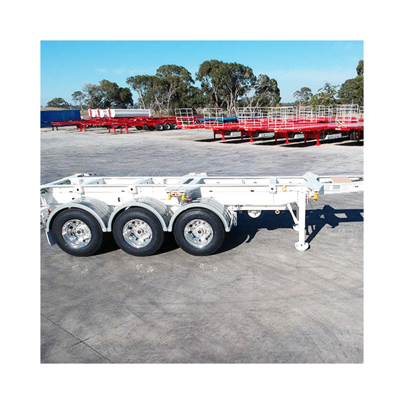 12m 40 Feet 3 Axles Lowbed Semi Truck Trailer for Sale Steel 50 20 Ft 100 Ton Trailer