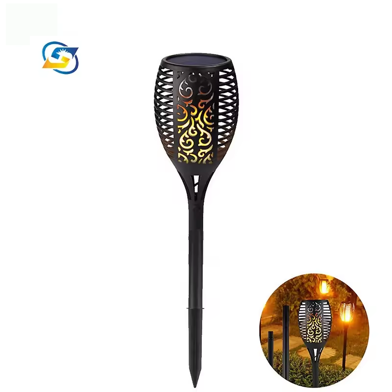 Modern Style Waterproof Solar Torch Light with Flickering Flame Garden Solar Powered Outdoor Lights Flame Garden lamp