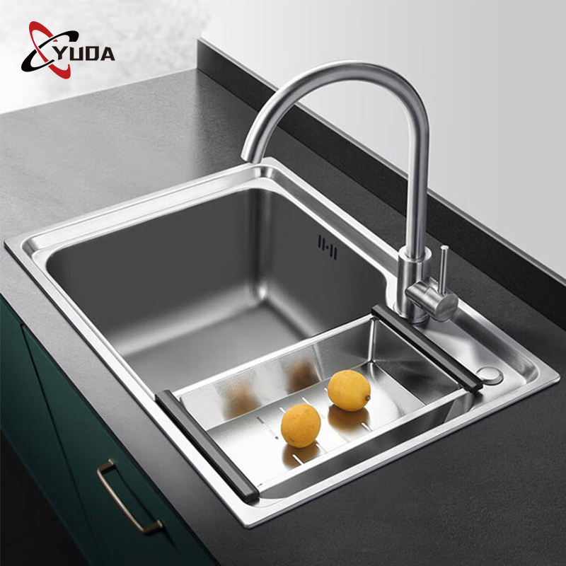 Factory Direct Sale Basin Rectangular Undermount Kitchen Sinks Single Bowl Stainless Steel Kitchen Faucet Sink