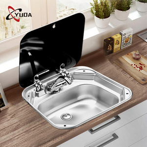 Cheap Price  Deep Rv Sink 304 Stainless Steel Motor Home Bar Basin Rectangular Undermount Single Bowl Rv Sink