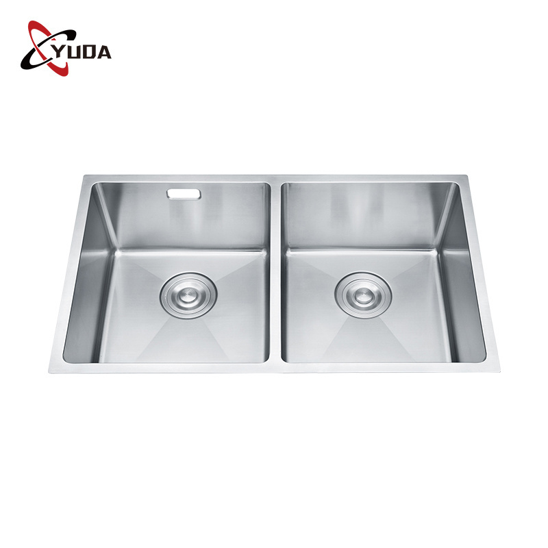 Modern Design Handmade Kitchen Sink Double Basin Kitchen 304 Stainless Steel Kitchen Sink