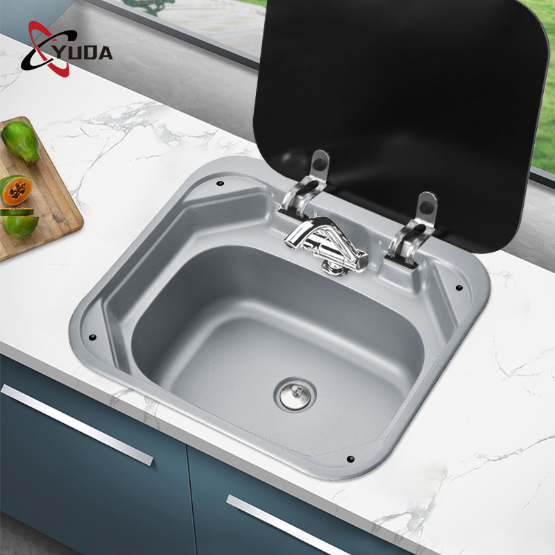 Cheap Price  Deep Rv Sink 304 Stainless Steel Motor Home Bar Basin Rectangular Undermount Single Bowl Rv Sink