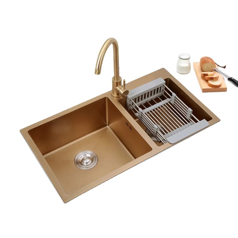 2023 High Quality Single Bowl Drop-In Stainless Steel 304 Rectangular Rose Gold Bar Sink Modern Black Small Ss Sink Kitchen Sink