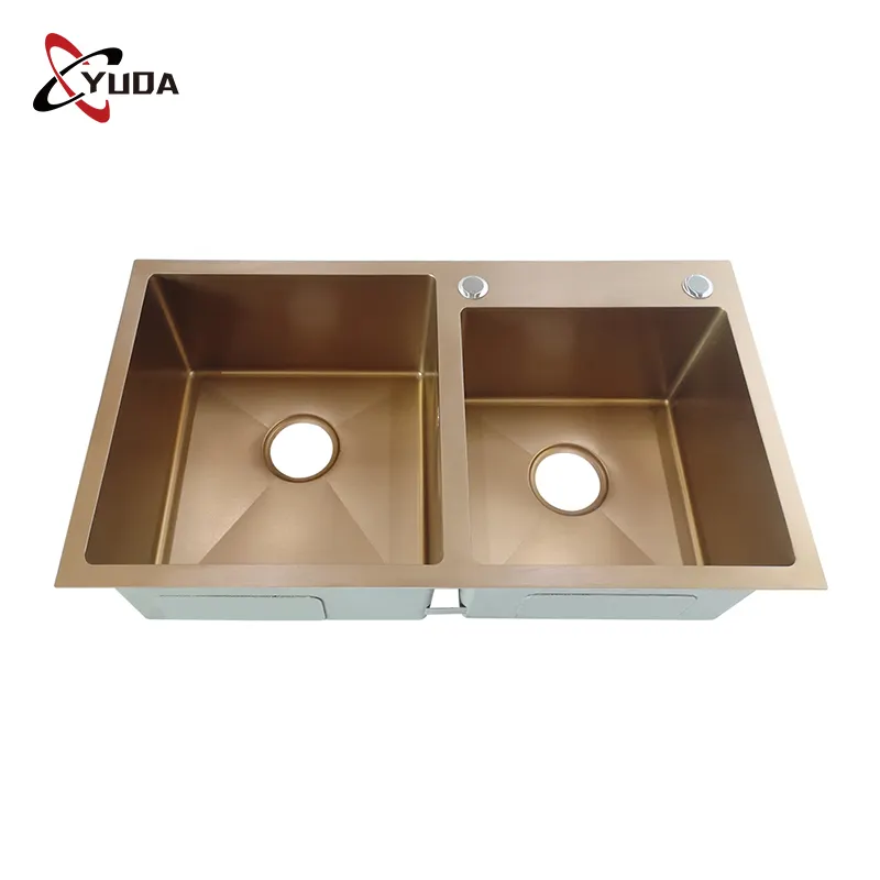 2023 High Quality Single Bowl Drop-In Stainless Steel 304 Rectangular Rose Gold Bar Sink Modern Black Small Ss Sink Kitchen Sink