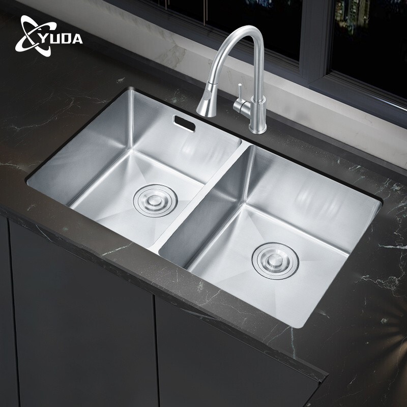 Modern Design Handmade Kitchen Sink Double Basin Kitchen 304 Stainless Steel Kitchen Sink