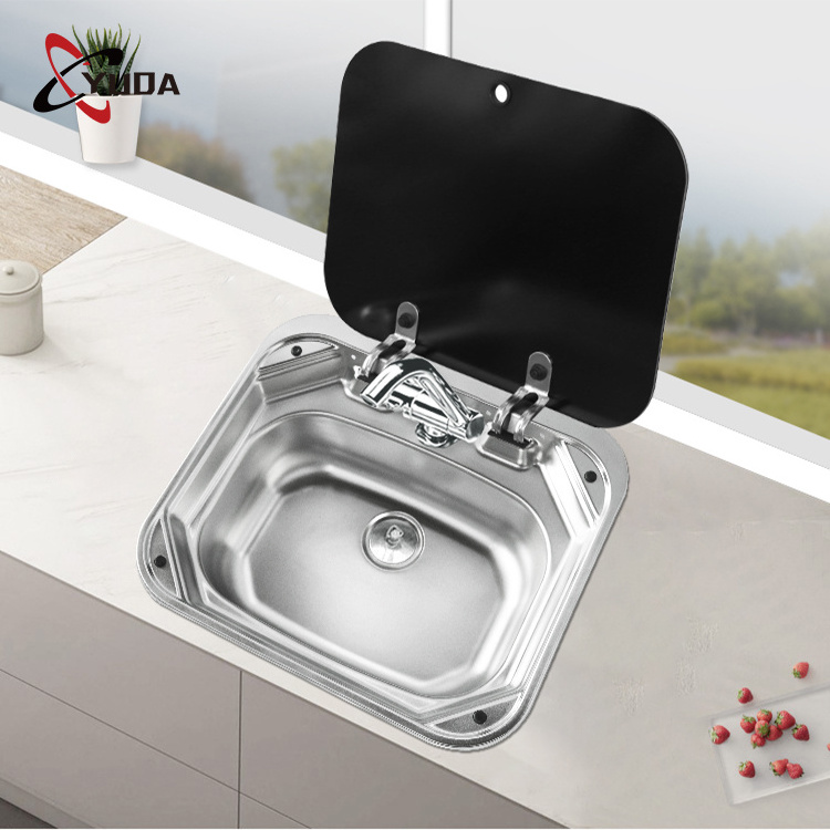 Cheap Price  Deep Rv Sink 304 Stainless Steel Motor Home Bar Basin Rectangular Undermount Single Bowl Rv Sink