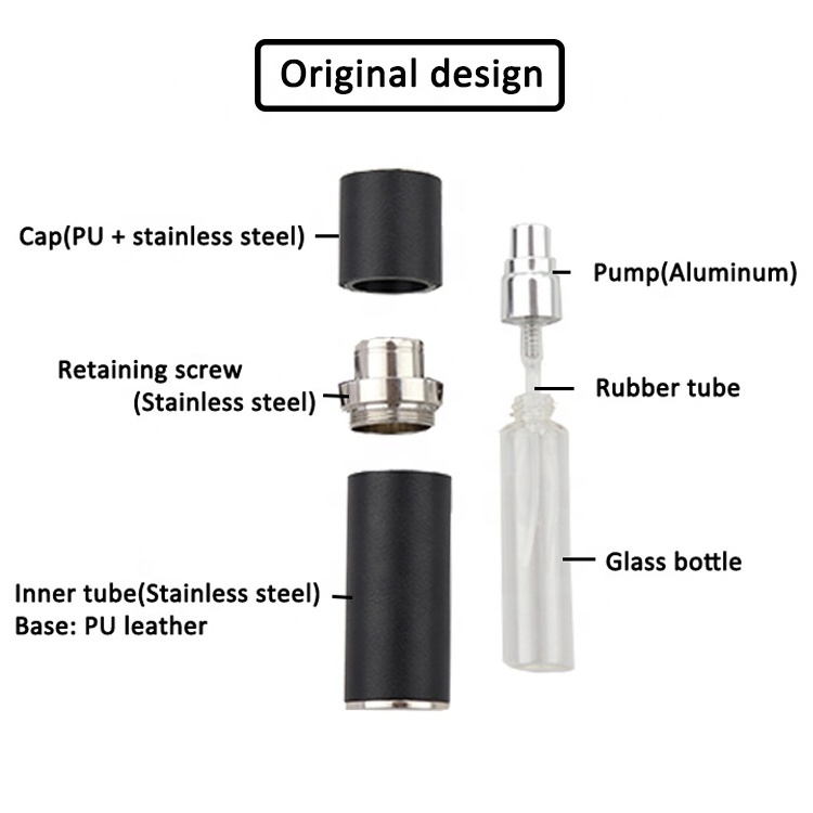 BSCI ISO Factory 10ml 30ml 50ml luxury refillable perfume bottle fragrance atomizer bottle empty perfume bottle