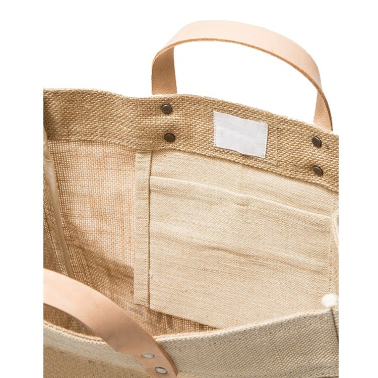 ISO9001 BSCI LVMH factory eco jute gunny bags for coffee and cocoa jute bag wholesaler linen jute canvas tote bag