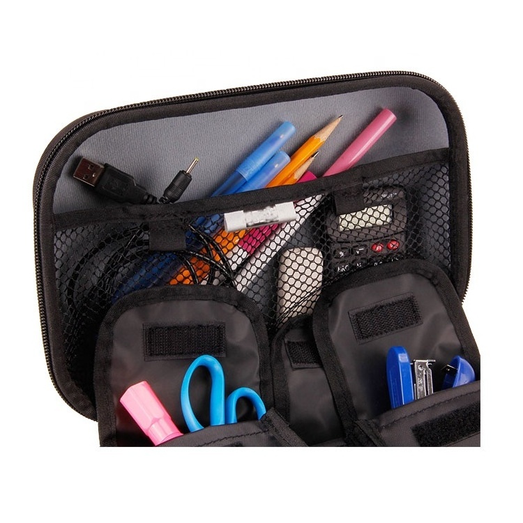 ISO BSCI factory wholesale eva custom school pencil case custom hard shell EVA foam zipper tool carry case for student