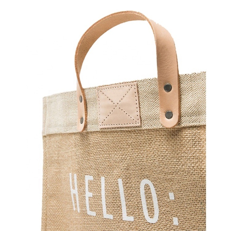 ISO9001 BSCI LVMH factory eco jute gunny bags for coffee and cocoa jute bag wholesaler linen jute canvas tote bag