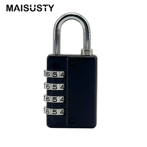 Combination Lock with Keys, 4 Digit Combination Padlock, Resettable Waterproof Gate Lock for Locker, Gym, Fence, Case, Sch