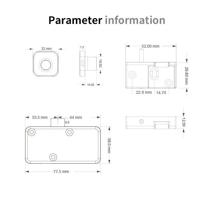 Quality Biometric Electronic Smart Lock Fingerprint Keyless Childproof Hidden Drawer Cabinet Lock For Storage/File/Jewel