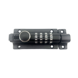 New Arrival barrel zinc alloy sliver black Steel Zinc alloy anti-theft locker Sliding combination gate locks