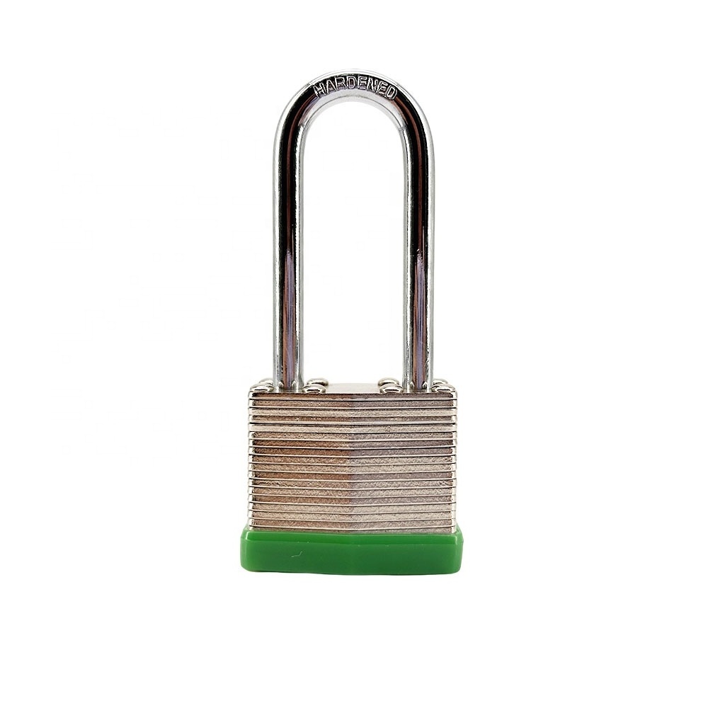 Laminated Steel Keyed Alike Padlock Nickel Plated Steel 40MM Long Shackle Padlock