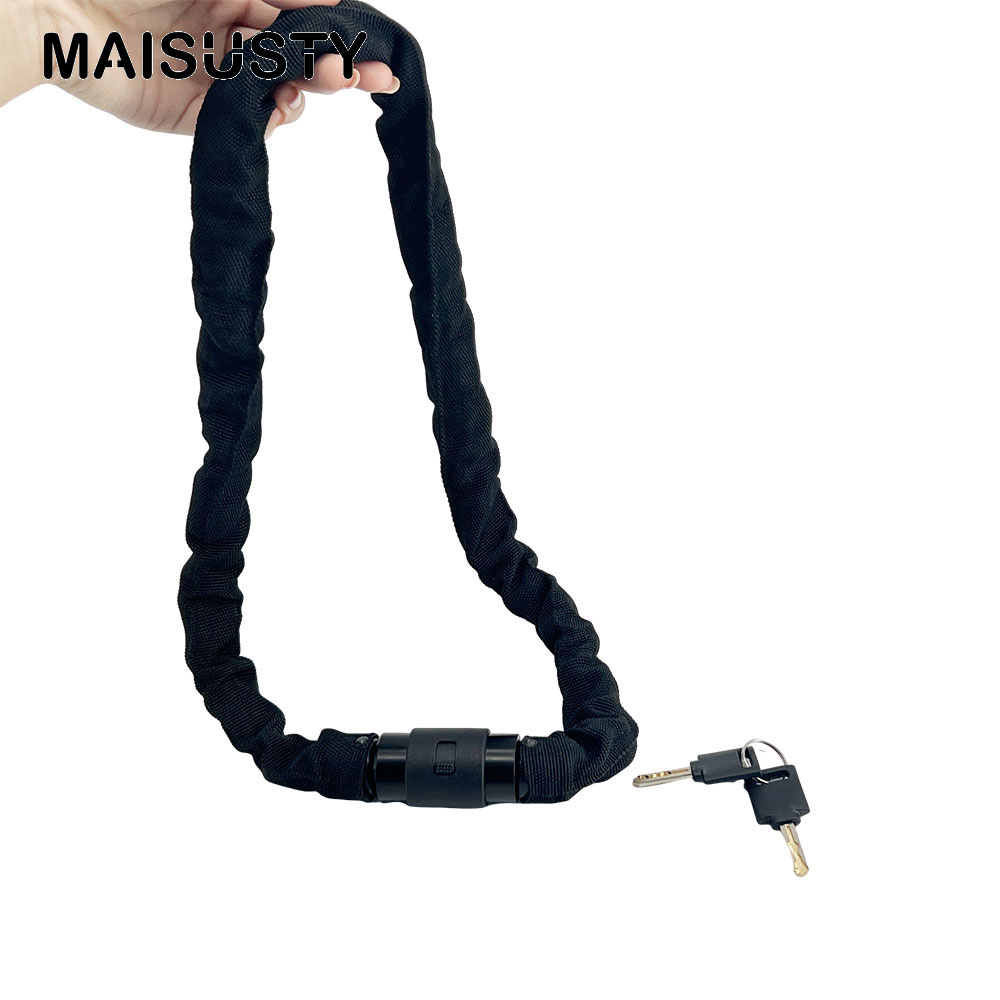 Locks With 2 Keys Mountain Bike Chain Lock Long Heavy Duty Anti-Theft Bicycle Chain Lock with Keys for Bike