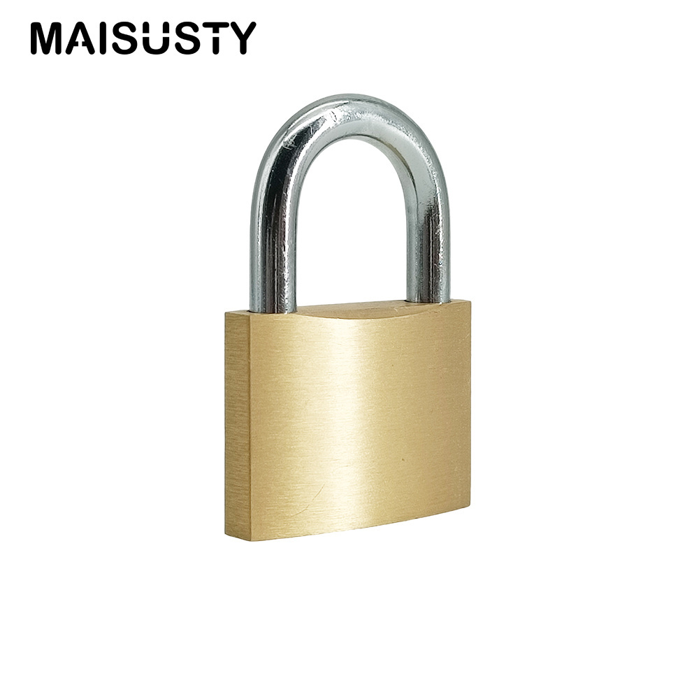 High Security Industry Pad Lock  38mm Solid Brass Padlocks Steel Hardened Shackle Keyed Padlock