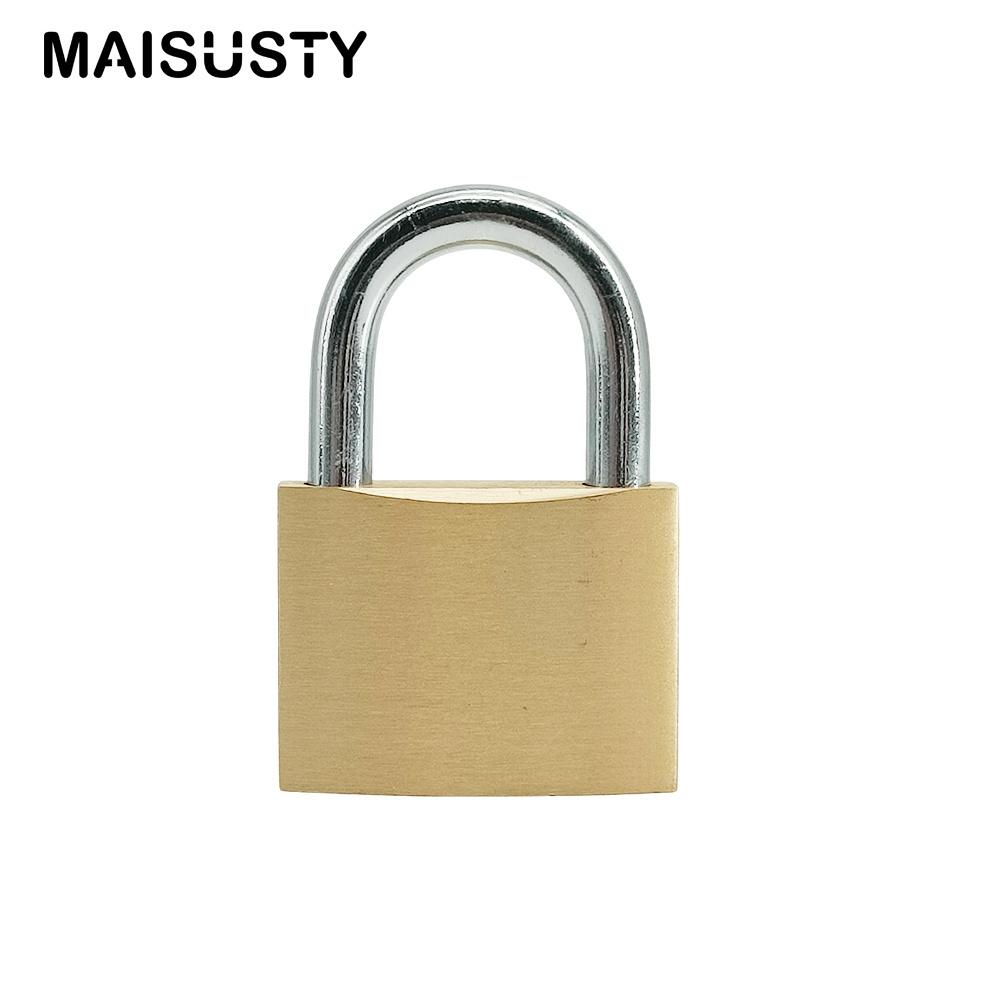 High Security Industry Pad Lock  38mm Solid Brass Padlocks Steel Hardened Shackle Keyed Padlock