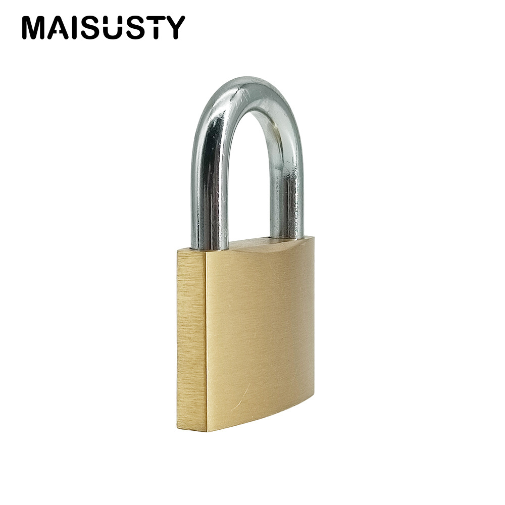 High Security Industry Pad Lock  38mm Solid Brass Padlocks Steel Hardened Shackle Keyed Padlock