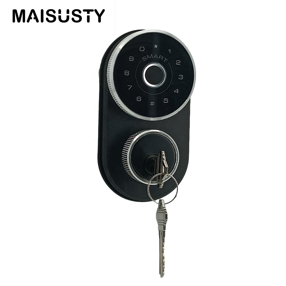 Wholesale Digital Glass Door Lock Office Safety Key Fingerprint Combination Lock Door Deadbolt