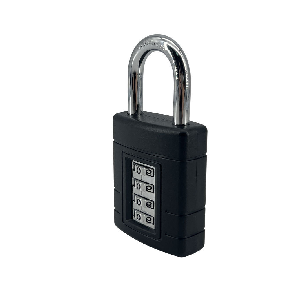 Combination Locker Padlock 4 Digit Coded Padlock 4 Dials Combination Steel Padlocks For Warehouse Door