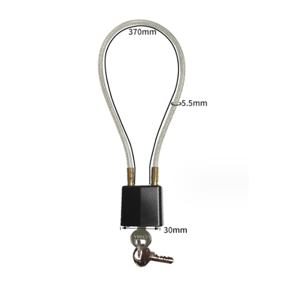 Trigger Gun Lock With Key Retractable Cable Wire Trigger Gun Lock Safety Wire Steel Padlock