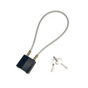 Trigger Gun Lock With Key Retractable Cable Wire Trigger Gun Lock Safety Wire Steel Padlock