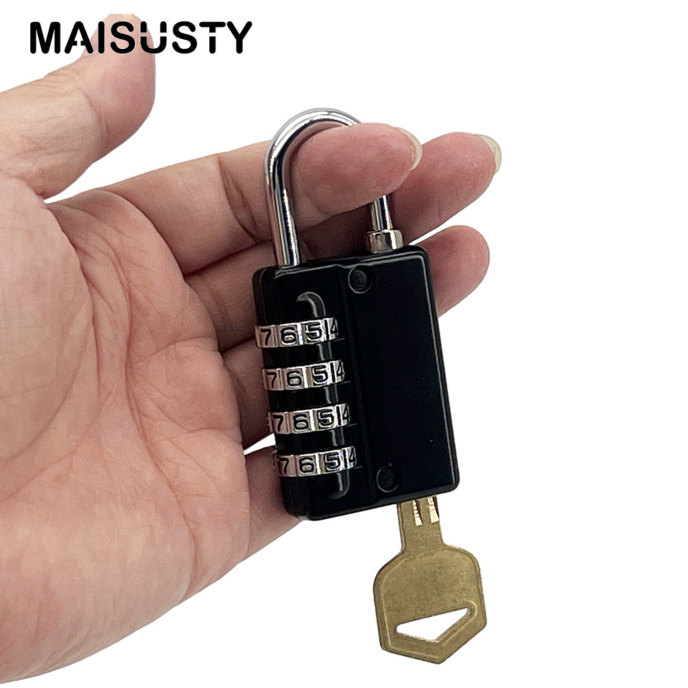 Door Luggage Safety Gym 4 digit Combination Lock Zinc Alloy combination Padlock With Master Key