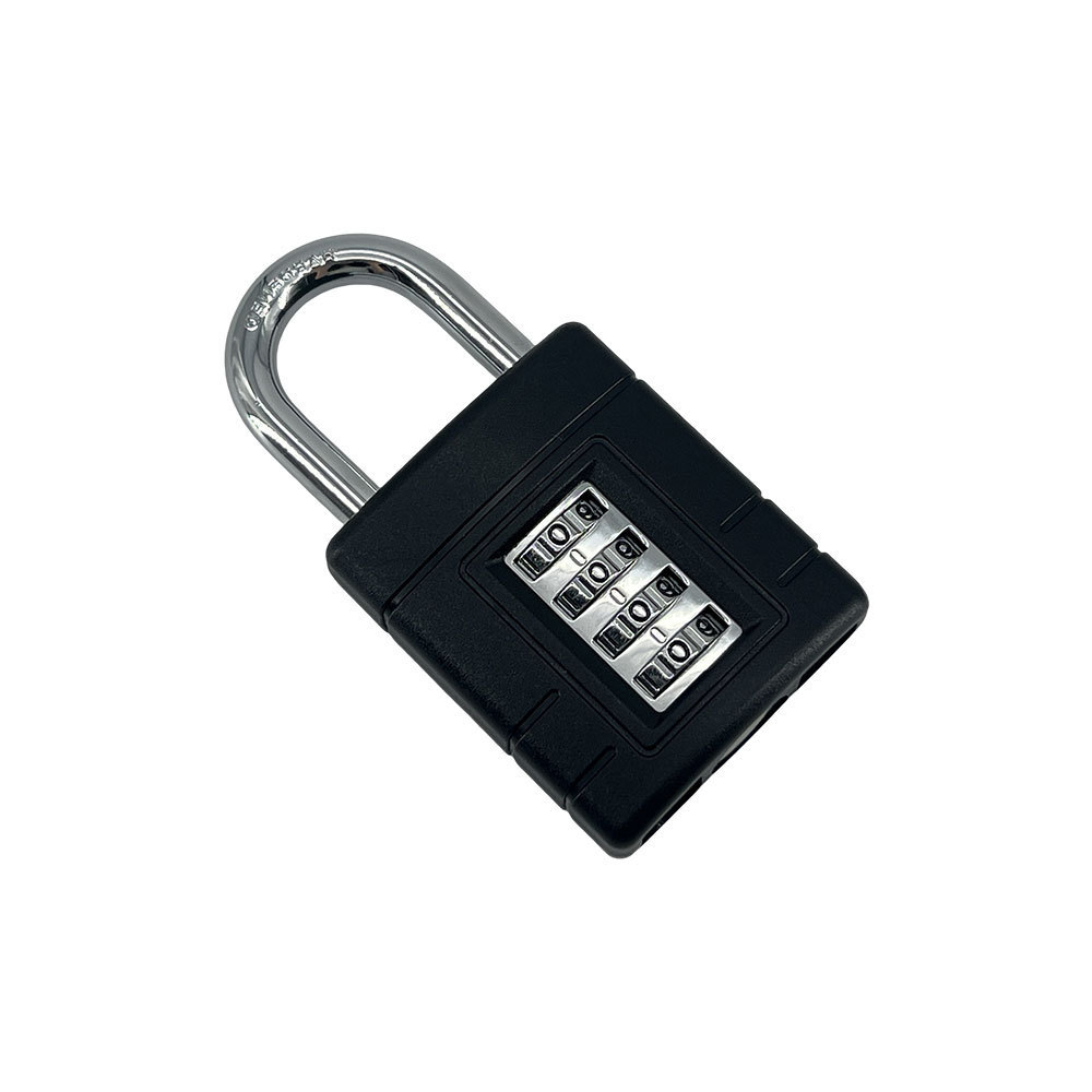 Combination Locker Padlock 4 Digit Coded Padlock 4 Dials Combination Steel Padlocks For Warehouse Door