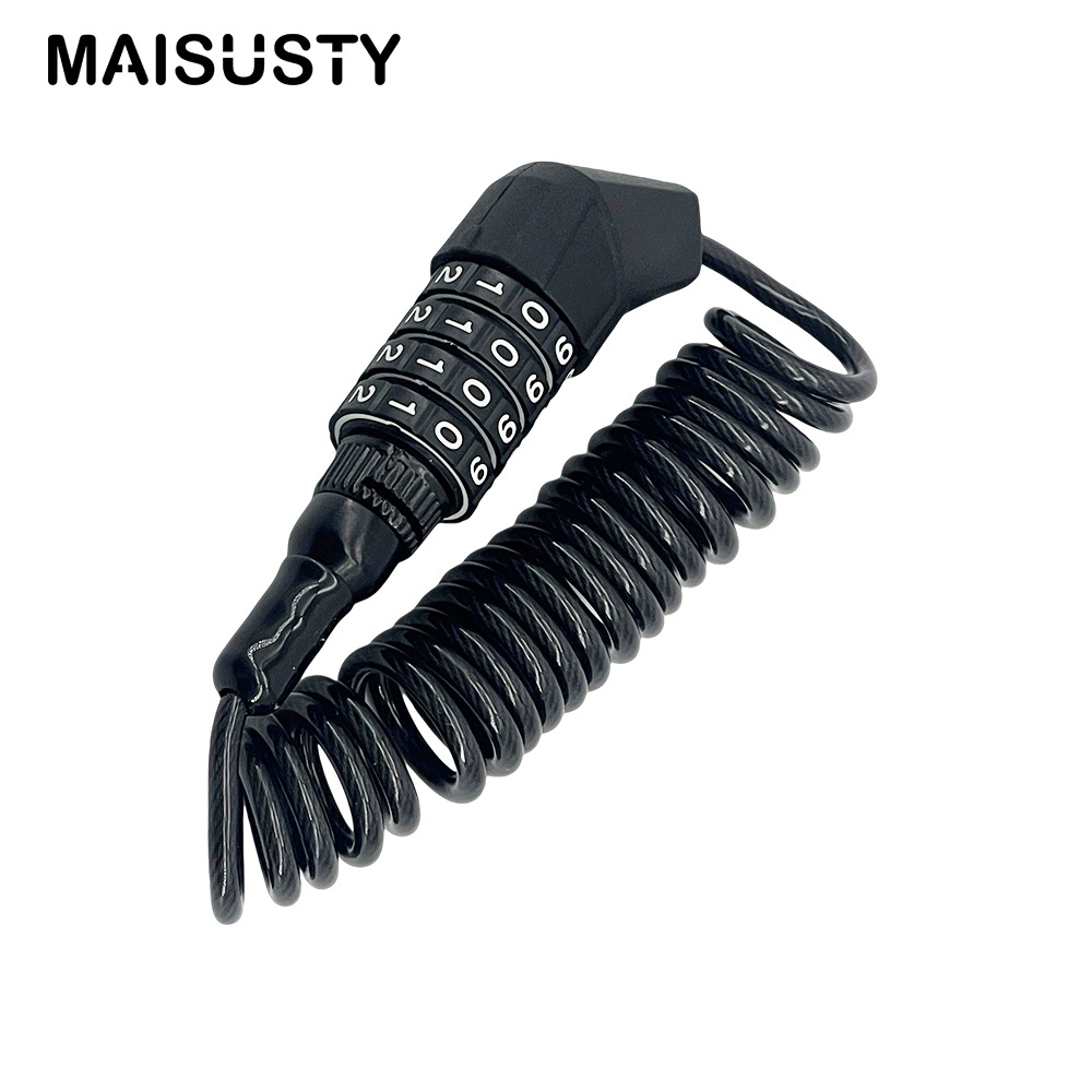 Bike Locks Cable Basic Self Coiling Combination Cable Bike Locks Combination Coiling Bicycle Lock