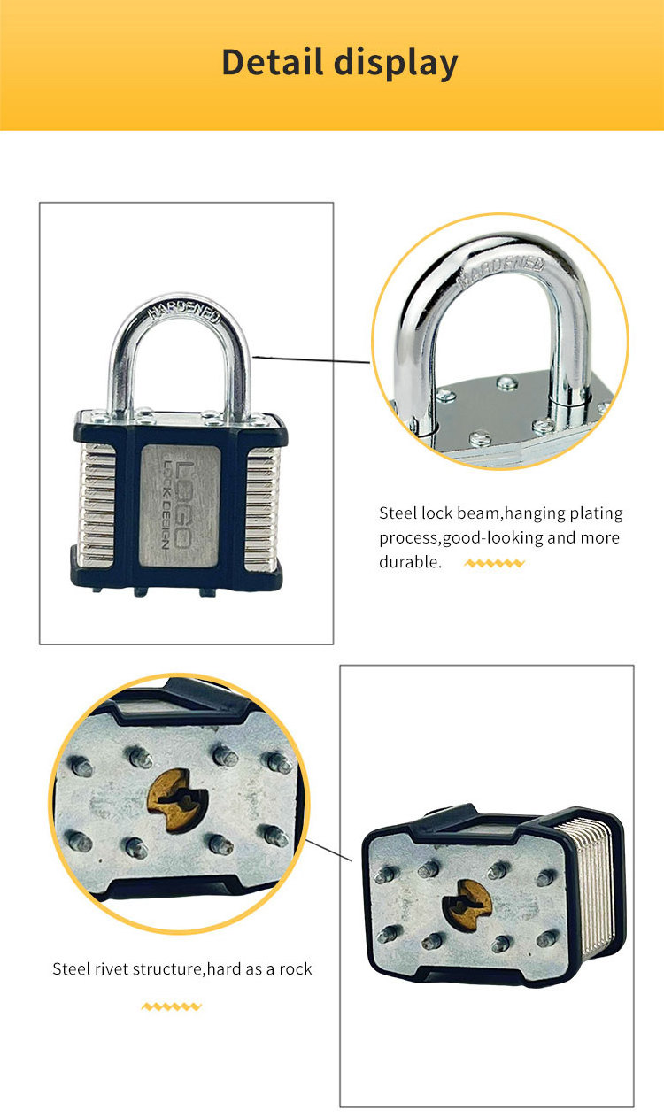 Alike with Master Key Laminated Padlocks Industrial Safety Products Short Shackle Padlocks Waterproof Pad locks