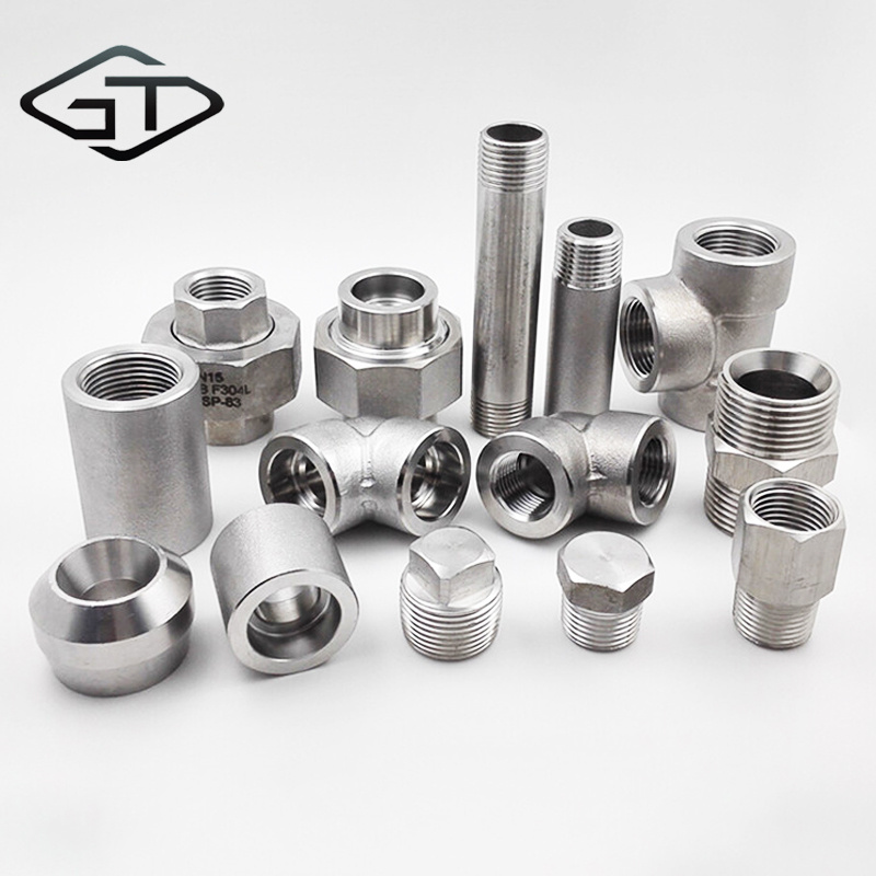 Factory wholesale 3000lb  3# 304 stainless steel 90 degree high pressure fitting set female thread pipe elbow NPT BSPT thread