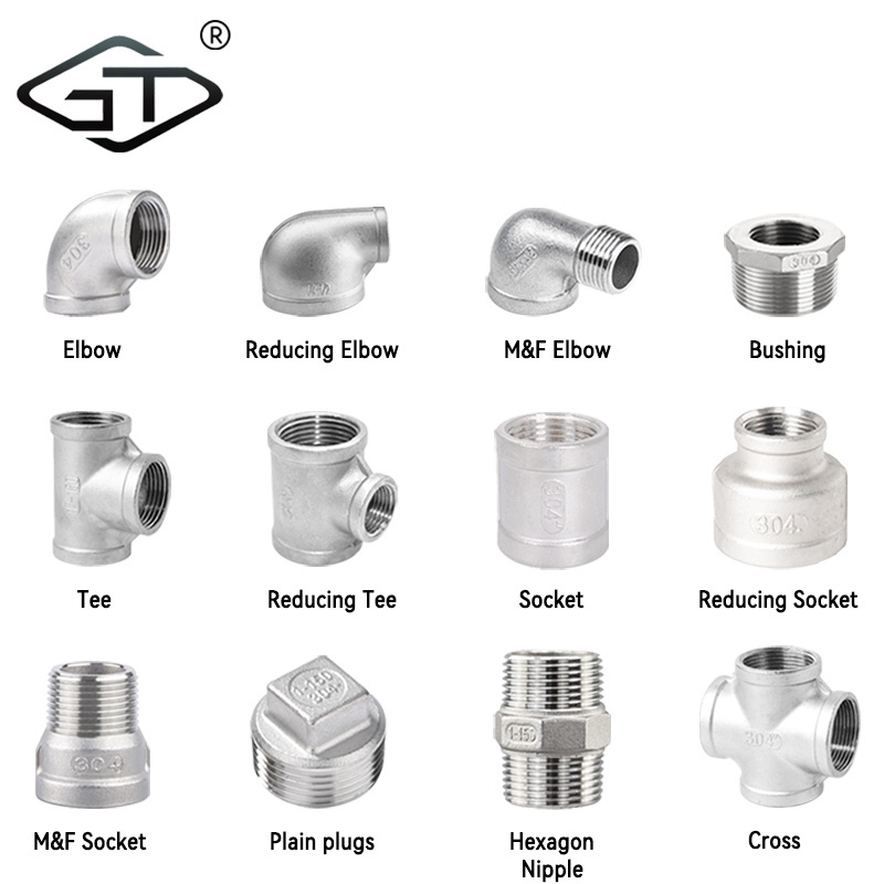 stainless steel 304 316l male female threaded 150lb Cast socket reducing elbow gi plumbing material tee reducer pipe fitting