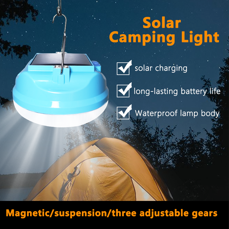 2024 Hot sell Ip65 outdoor ABS with magnetic camping lamps solar rechargeable led 150W strong lighting emergency light