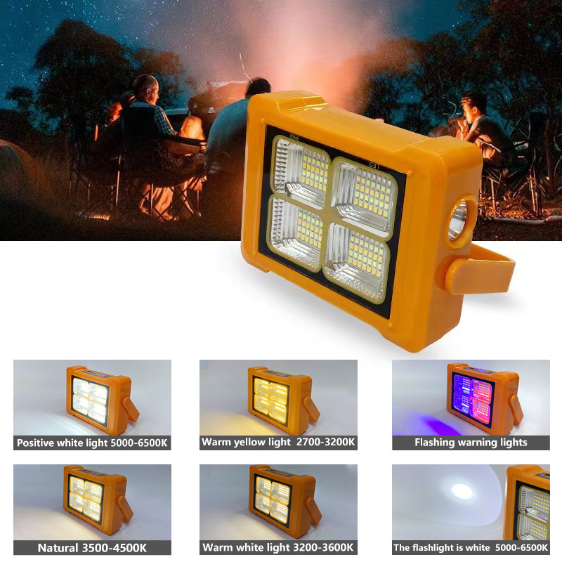 Solar outdoor light portable ip65 indoor and outdoor ultra-bright usb solar rechargeable lightweight led camping lamp