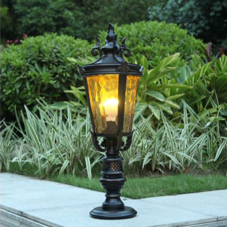 Casa Marseille American European style Outdoor Decorative Lighting  Solar Lights for Outside Landscape Fence Post